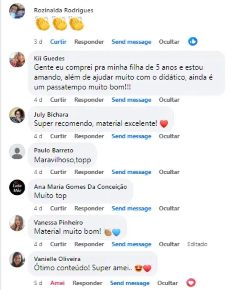 Comentários Reais